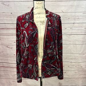 Relaxed by Charters Club petite large‎ super soft zip up sweatshirt